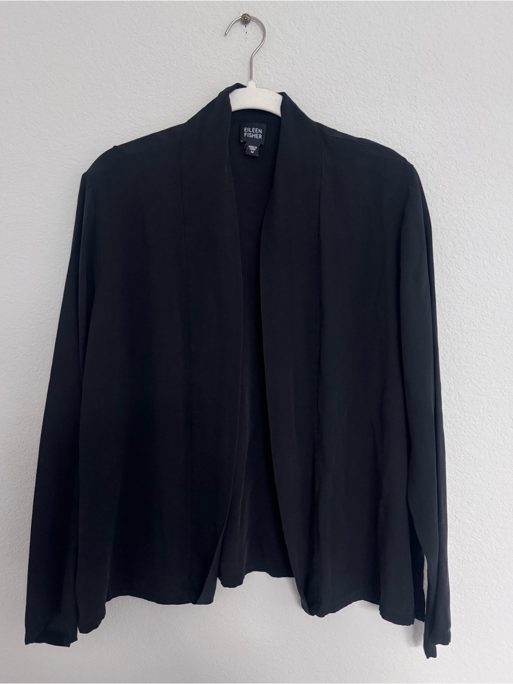 Eileen Fisher 100% Silk Open Cardigan - Picture 3 of 5